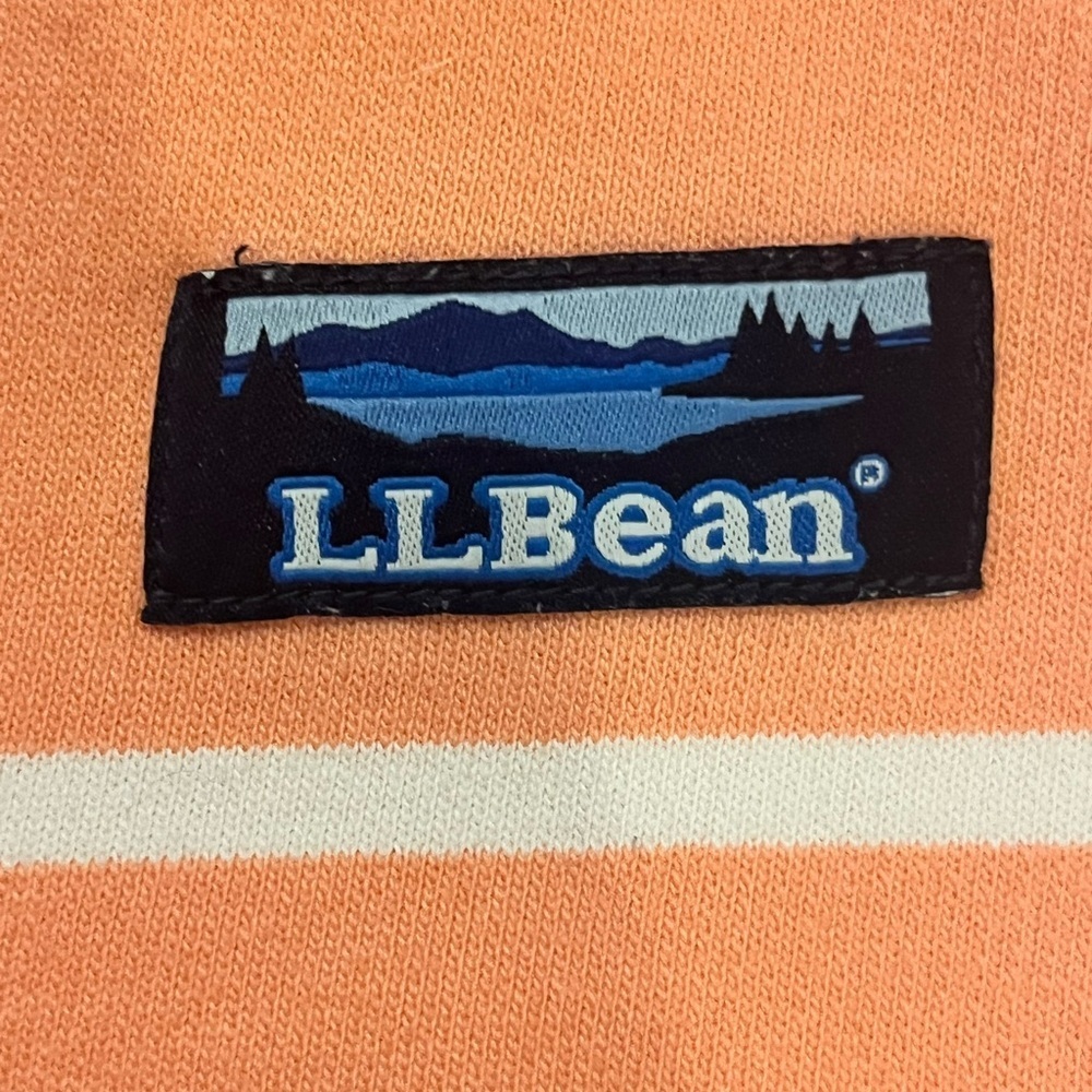 L.L Bean Cotton Rugby Striped Pullover Sweatshirt 501241 Women's Blue/Pink Small - Picture 9 of 12